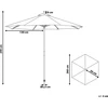 Beliani Sodo skėtis 260 cm FERENTILLO juodas/baltas