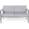 Beliani Sodo sofA 2 asmens šviesiai pilka SALERNO