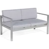 Beliani Sodo sofA 2 asmens šviesiai pilka SALERNO