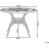 Beliani Sodo stalas SAPRI 100 cm tamsiai rudas metalinis