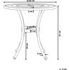 Beliani Bistro staliukas BOVINO 65 cm metalinis tamsiai rudas