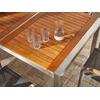 Beliani Sodo stalas GROSSETO 220 cm 100 cm Eukalipto mediena Ruda