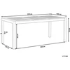 Beliani Sodo stalas GROSSETO 220 cm 100 cm Eukalipto mediena Ruda