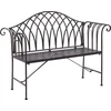 Beliani Sodo suoliukas MILAZZO 130 cm metalinis juodas