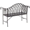 Beliani Sodo suoliukas MILAZZO 130 cm metalinis juodas