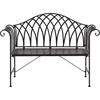 Beliani Sodo suoliukas MILAZZO 130 cm metalinis juodas