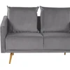 Beliani 2 vietų sofa MAURA veliūrinė pilka