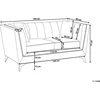 Beliani 2 vietų sofa GAULA, veliūrinė, pilka