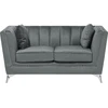 Beliani 2 vietų sofa GAULA, veliūrinė, pilka
