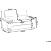 Beliani 2 vietų sofa VOGAR dirbtinė oda, juoda