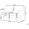 Beliani 2 vietų sofa BODO, veliūras, pilka