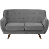 Beliani 2 vietų sofa BODO, veliūras, pilka