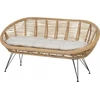 Beliani 2 vietų sodo sofa MARATEA natūralaus rotango