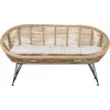 Beliani 2 vietų sodo sofa MARATEA natūralaus rotango