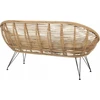 Beliani 2 vietų sodo sofa MARATEA natūralaus rotango