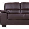 Beliani 2 vietų sofa VOGAR iš dirbtinės odos, tamsiai ruda