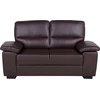 Beliani 2 vietų sofa VOGAR iš dirbtinės odos, tamsiai ruda