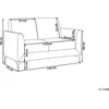 Beliani Dvivietė sofa FENES, smėlio spalvos