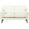 Beliani Dviejų vietų sofa LOKKA, kreminė balta