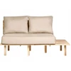 Beliani 2 vietų sofa SALO, smėlio spalvos su staliukais