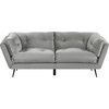 Beliani 3 vietų sofa LENVIK, veliūrinė, pilka