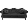 Beliani Trivietė sofa SKIEN, veliūras, juoda