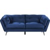Beliani 3 vietų sofa LENVIK, veliūrinė, tamsiai mėlyna