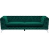 Beliani Trijų vietų sofa SOTRA, veliūras, smaragdo spalva