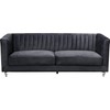 Beliani Trijų vietų sofa ARVIKA aksominė juoda