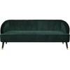 Beliani Trijų vietų sofa ALSVAG, smaragdo spalvos veliūras