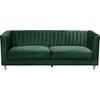 Beliani Trivietė sofa ARVIKA aksominė žalia