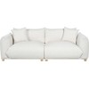 Beliani 3 vietų sofa LUVOS, kreminė balta