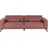 Beliani Trivietė sofa ANGE Burgundinė