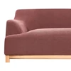 Beliani Trivietė sofa SOSJO burgundiškos spalvos