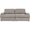 Beliani Trivietė sofa ALLA smėlio ir pilkos spalvos