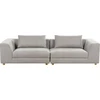 Beliani Trivietė sofa LERMON šviesiai pilka