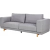 Beliani Trivietė sofa NIVALA šviesiai pilka