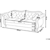 Beliani 3 vietų sofa SKIEN aksominė bordo