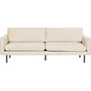 Beliani Trivietė sofa VINTERBRO veliūrinė šviesiai smėlio spalvos