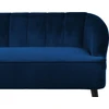 Beliani Trivietė sofa ALSVAG veliūrinė, tamsiai mėlyna