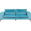 Beliani 3 vietų sofa VADSTENA, veliūras, žydra