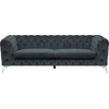 Beliani 3 vietų sofa SOTRA aksominė pilka