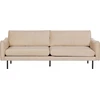 Beliani Trivietė sofa VINTERBRO, smėlio spalvos veliūras