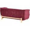 Beliani 2 vietų sofa ALNOR, šenilas, bordo