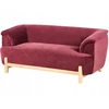 Beliani 2 vietų sofa ALNOR, šenilas, bordo