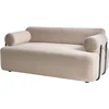 Beliani Dvivietė sofa ELVA, buklė audinys, smėlio spalva