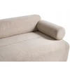 Beliani Dvivietė sofa ELVA, buklė audinys, smėlio spalva