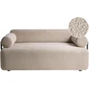 Beliani Dvivietė sofa ELVA, buklė audinys, smėlio spalva