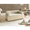 Beliani Dvivietė sofa ELVA Boucle, kreminė balta