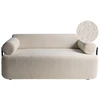 Beliani Dvivietė sofa ELVA Boucle, kreminė balta